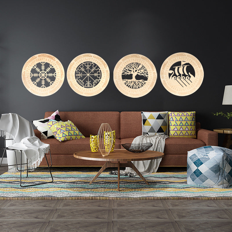 Viking-Inspired Wooden Wall Art