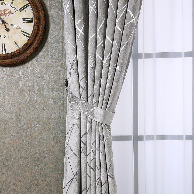 Solid Color Chenille Blackout Curtains