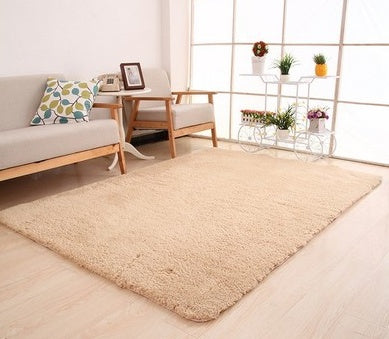 Fluffy White Area Rug