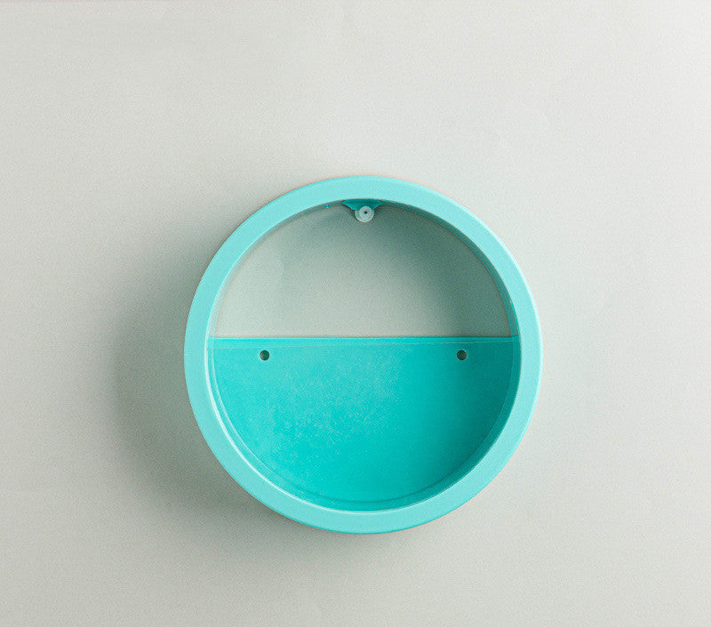 Round Iron Wall Vase with Glass Planter