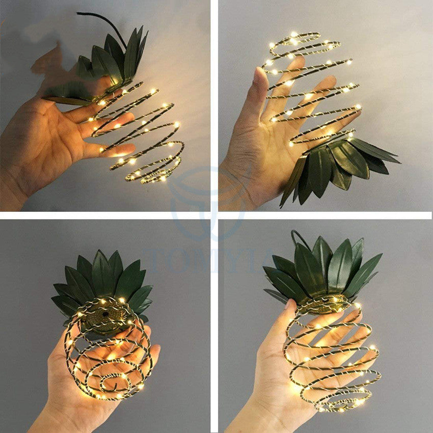 Outdoor Solar Pineapple String Lights