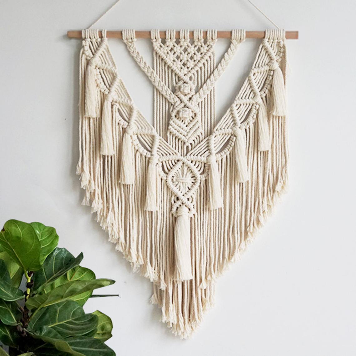 Hand-Woven Macrame Wall Hanging Tapestry