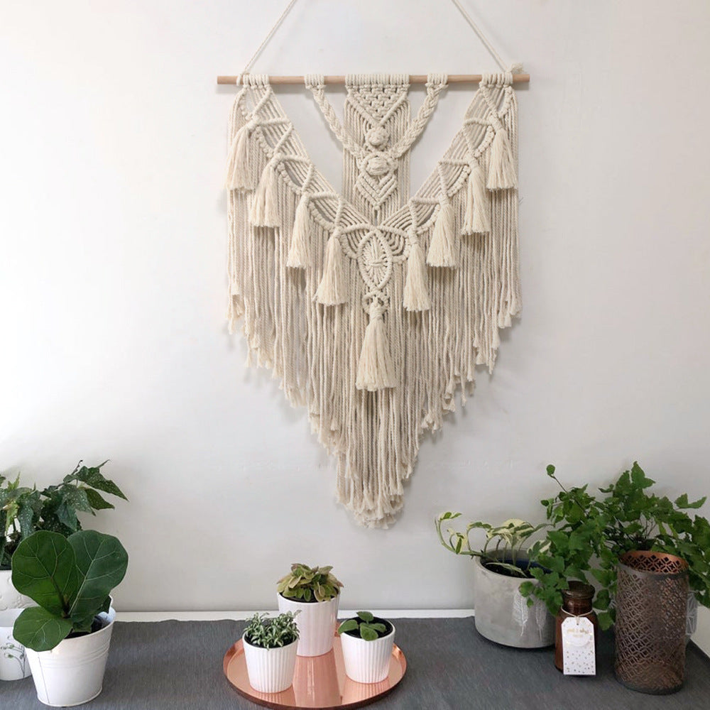 Hand-Woven Macrame Wall Hanging Tapestry