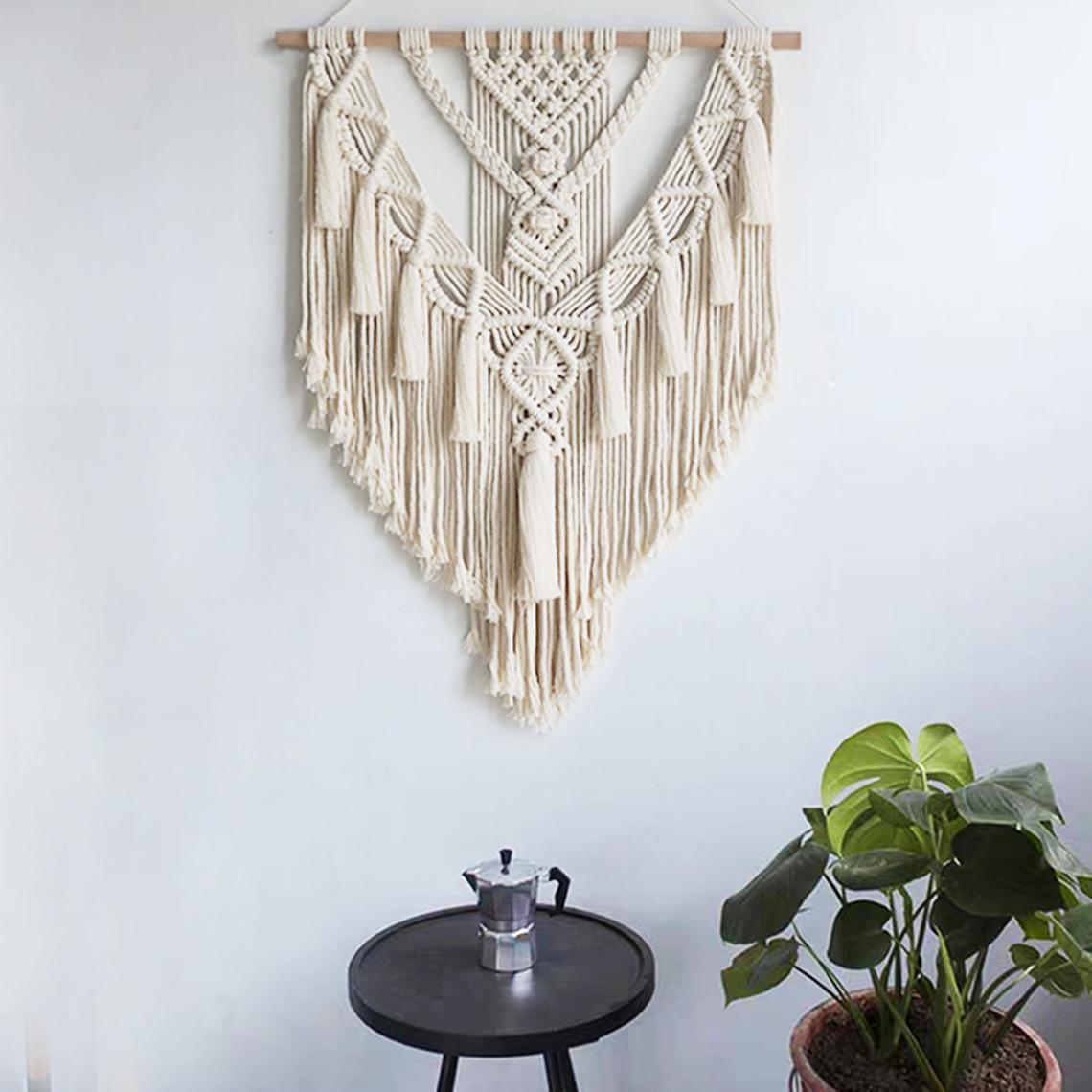 Hand-Woven Macrame Wall Hanging Tapestry