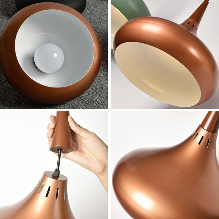 Modern Minimalist Single-Head Wooden Chandelier