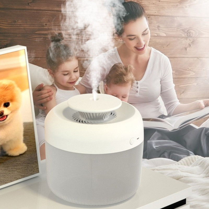 Large Capacity USB Ultrasonic Air Humidifier with 7-Color LED Lamp