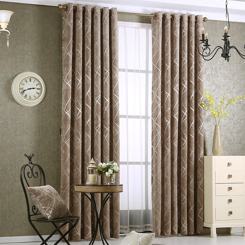 Solid Color Chenille Blackout Curtains