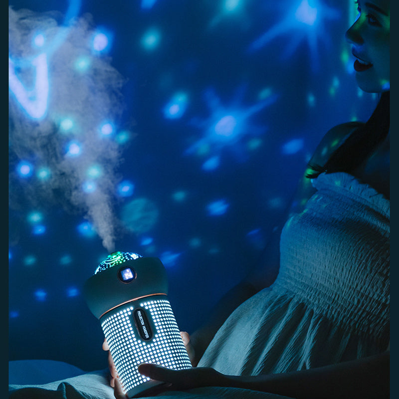 Projection Night Light USB Rechargeable Air Humidifier