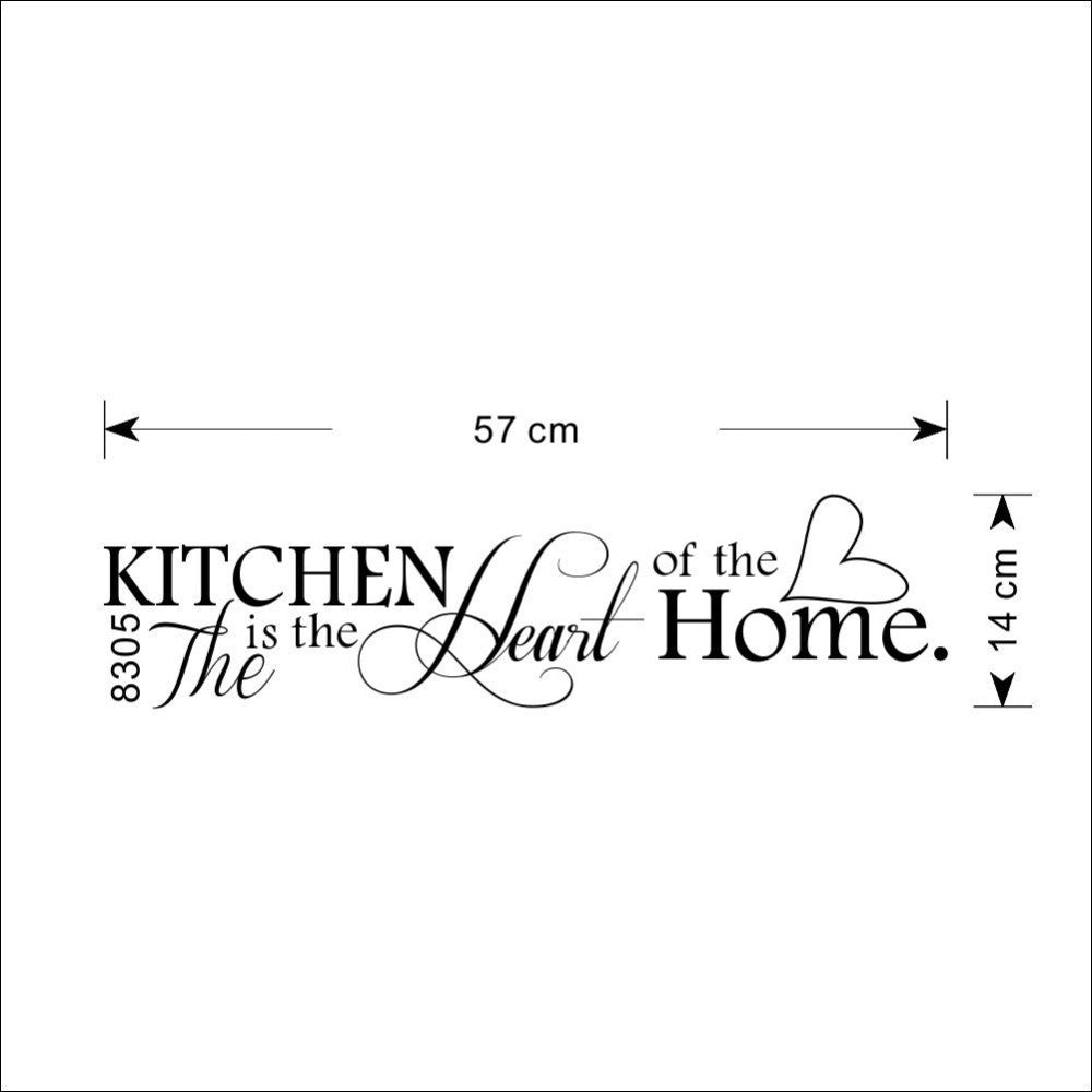 “Kitchen is the Heart of the Home” PVC Wall Sticker