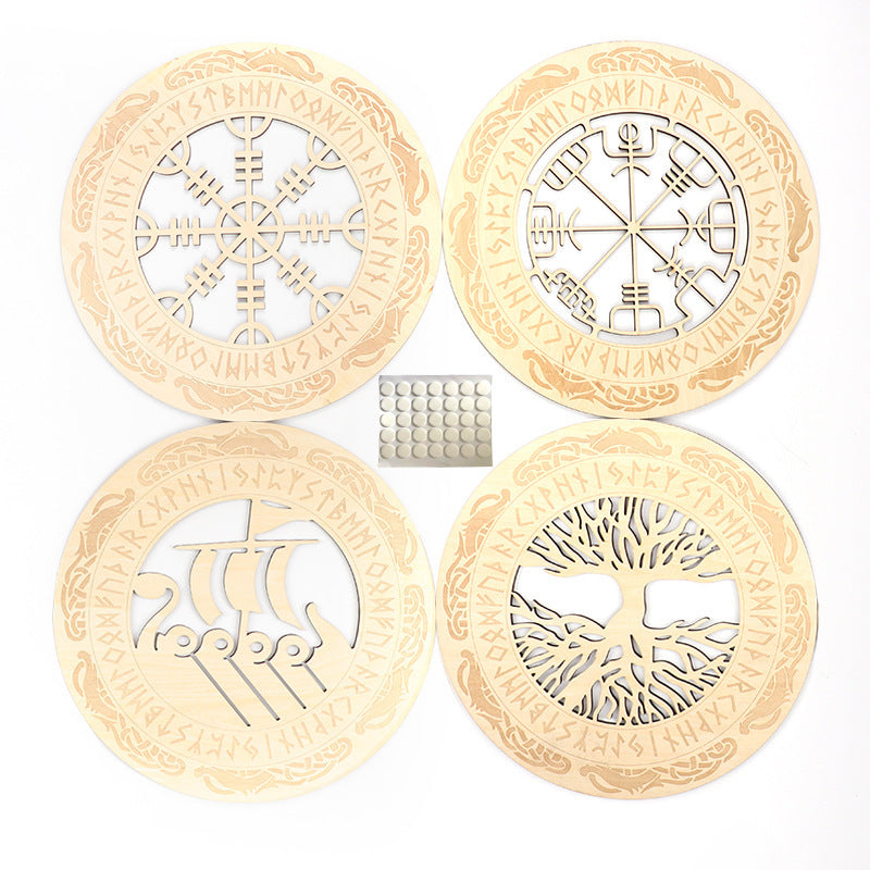 Viking-Inspired Wooden Wall Art