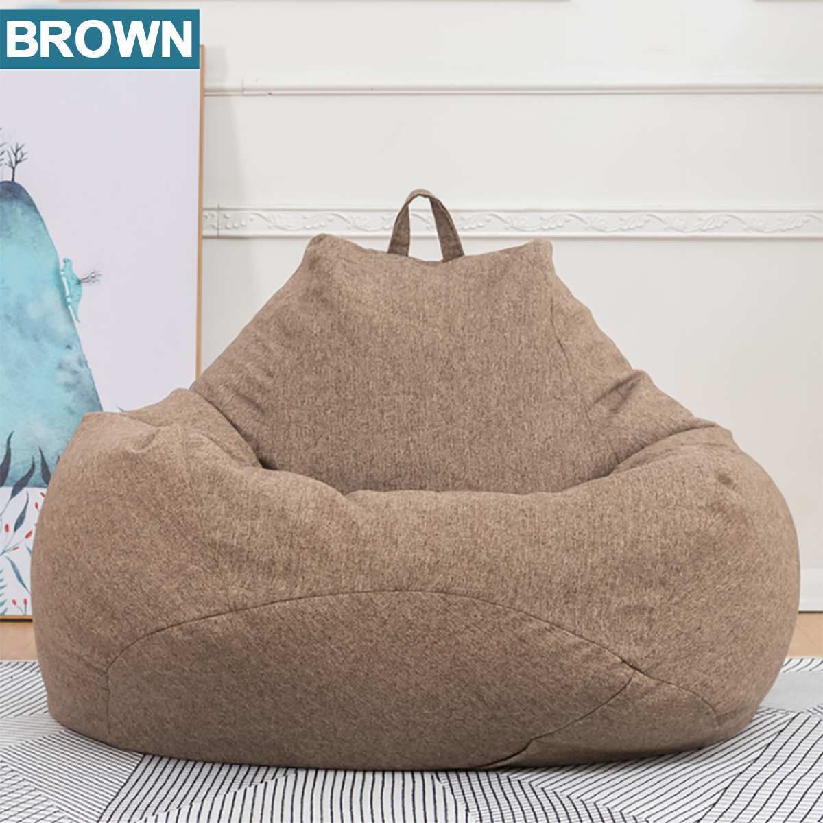 Soft Velvet Giant Bean Bag Chair