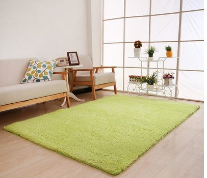 Fluffy White Area Rug