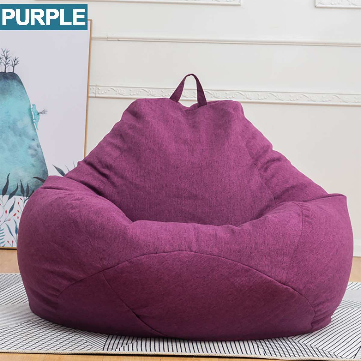 Soft Velvet Giant Bean Bag Chair
