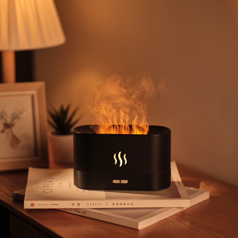 180ML USB Ultrasonic Aroma Diffuser with Flame Simulation
