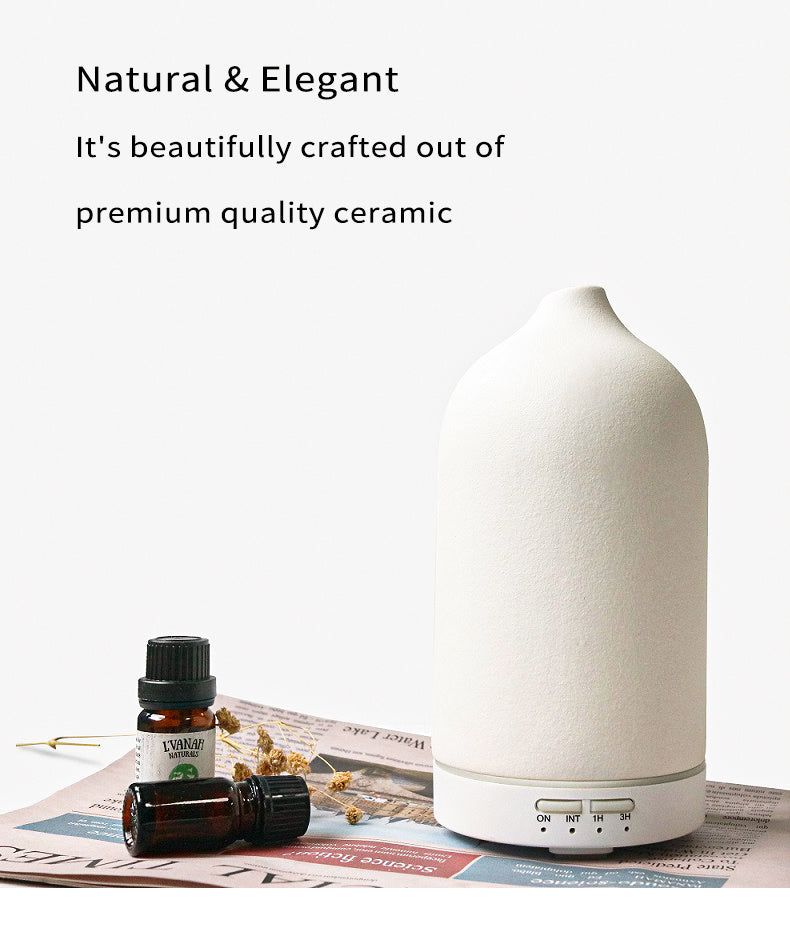 Ceramic Ultrasonic Aroma Diffuser & Humidifier