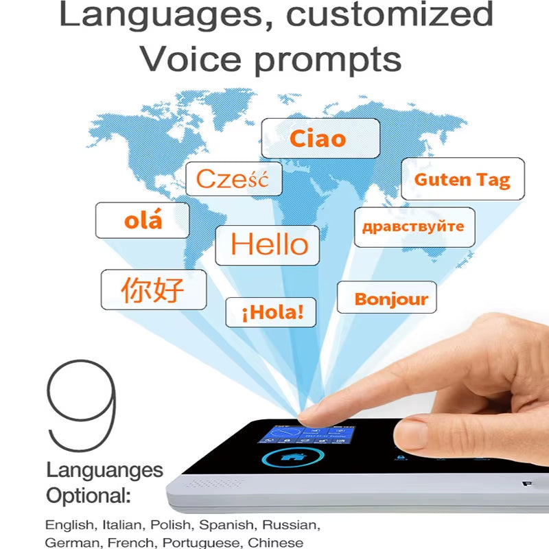 Wireless Home Alarm System Tuya Smart Home WIFI 2G GSM Security Alarms for Home with Motion Sensor with Alexa & Google Home