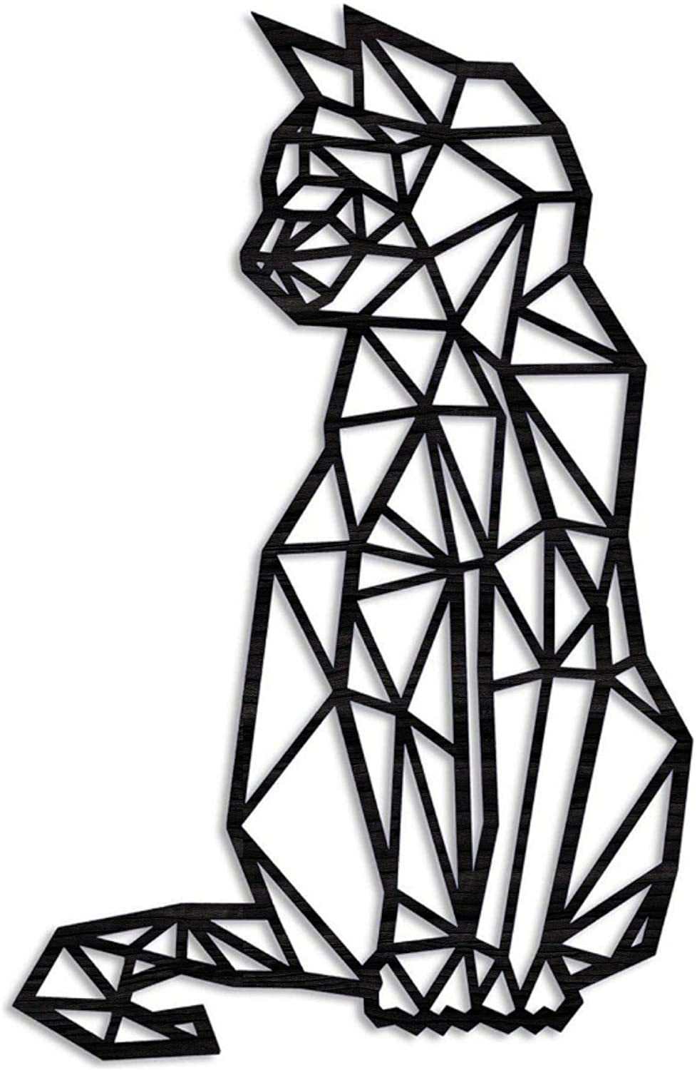 Carved Metal Cat Wall Art