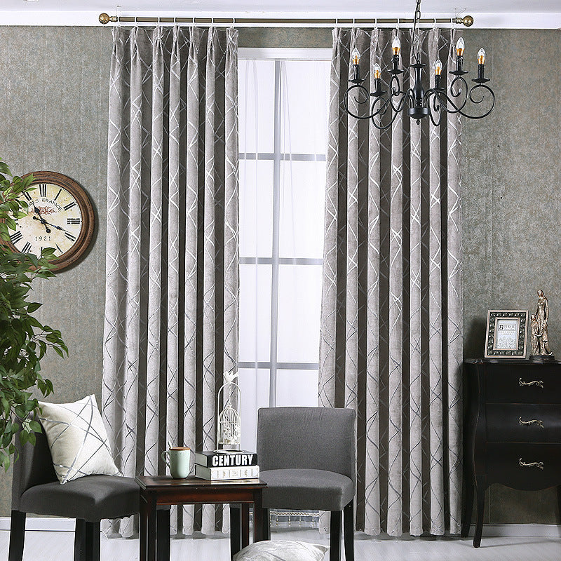Solid Color Chenille Blackout Curtains