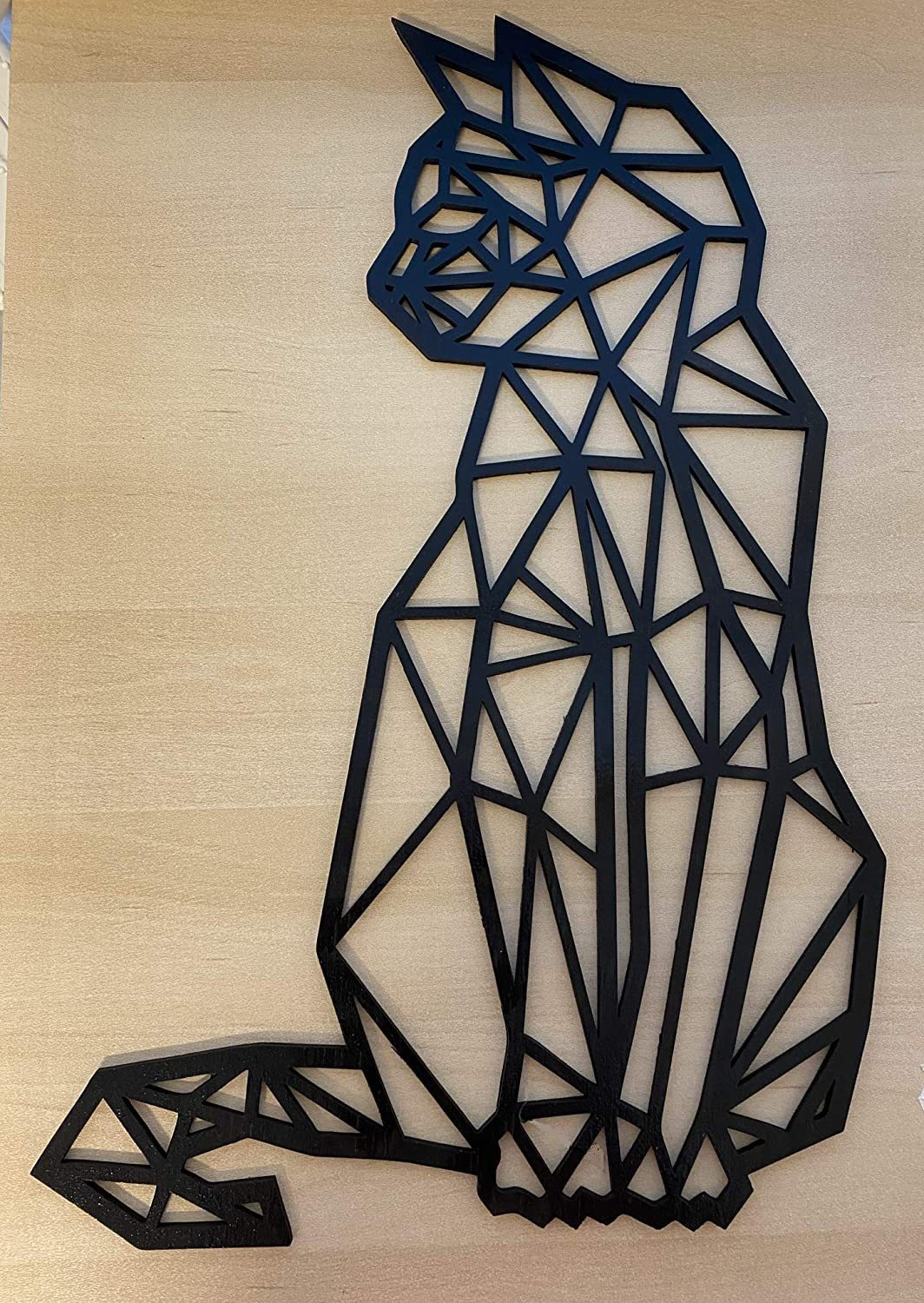 Carved Metal Cat Wall Art