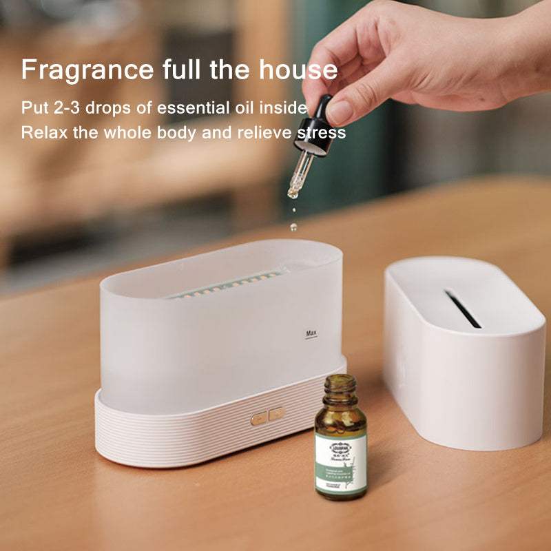 180ML USB Ultrasonic Aroma Diffuser with Flame Simulation