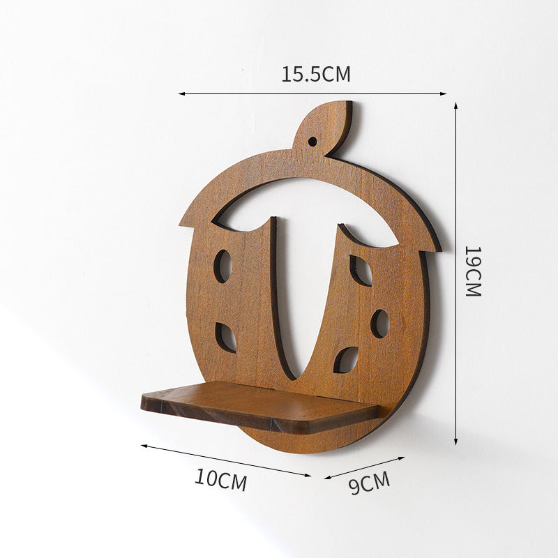 Retro Wooden Wall Shelf
