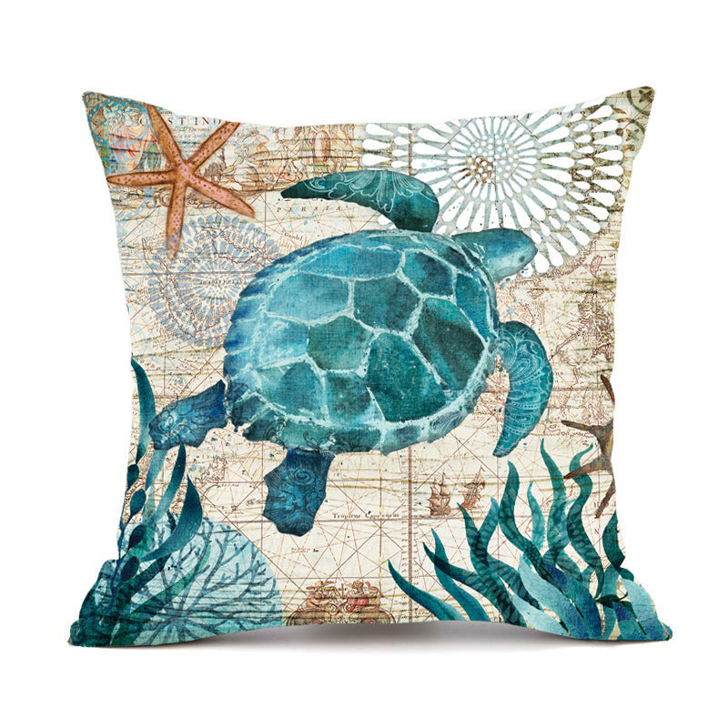 Sea Turtle Printed Cushion Covers