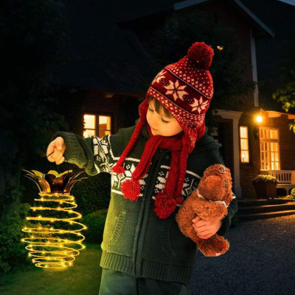 Outdoor Solar Pineapple String Lights