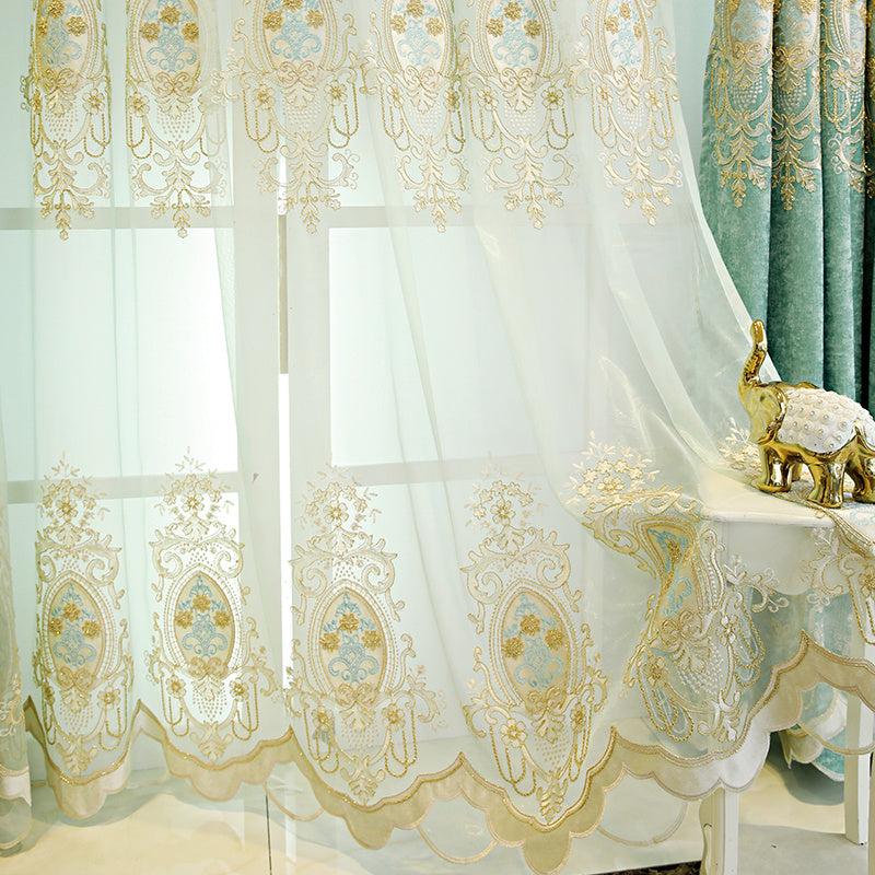 Elegant Blackout Curtains with Sheer Layer