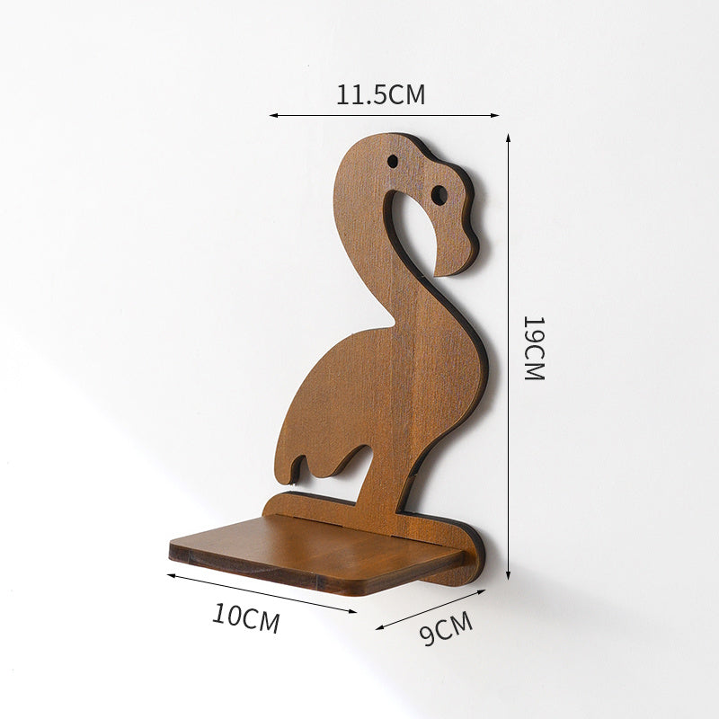 Retro Wooden Wall Shelf