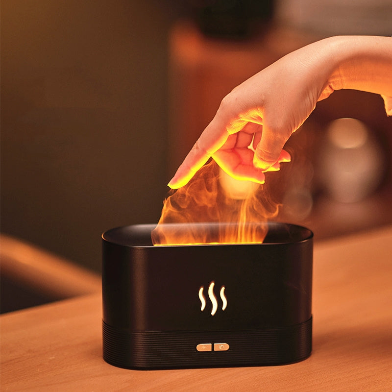 180ML USB Ultrasonic Aroma Diffuser with Flame Simulation