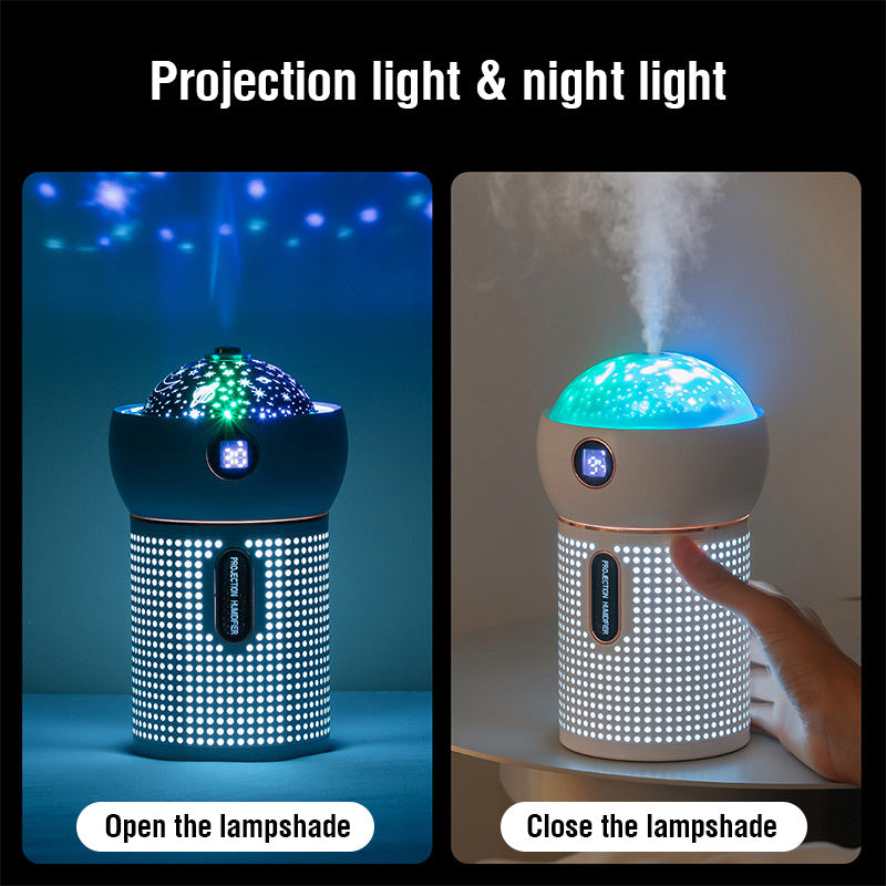 Projection Night Light USB Rechargeable Air Humidifier