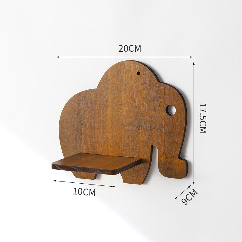 Retro Wooden Wall Shelf