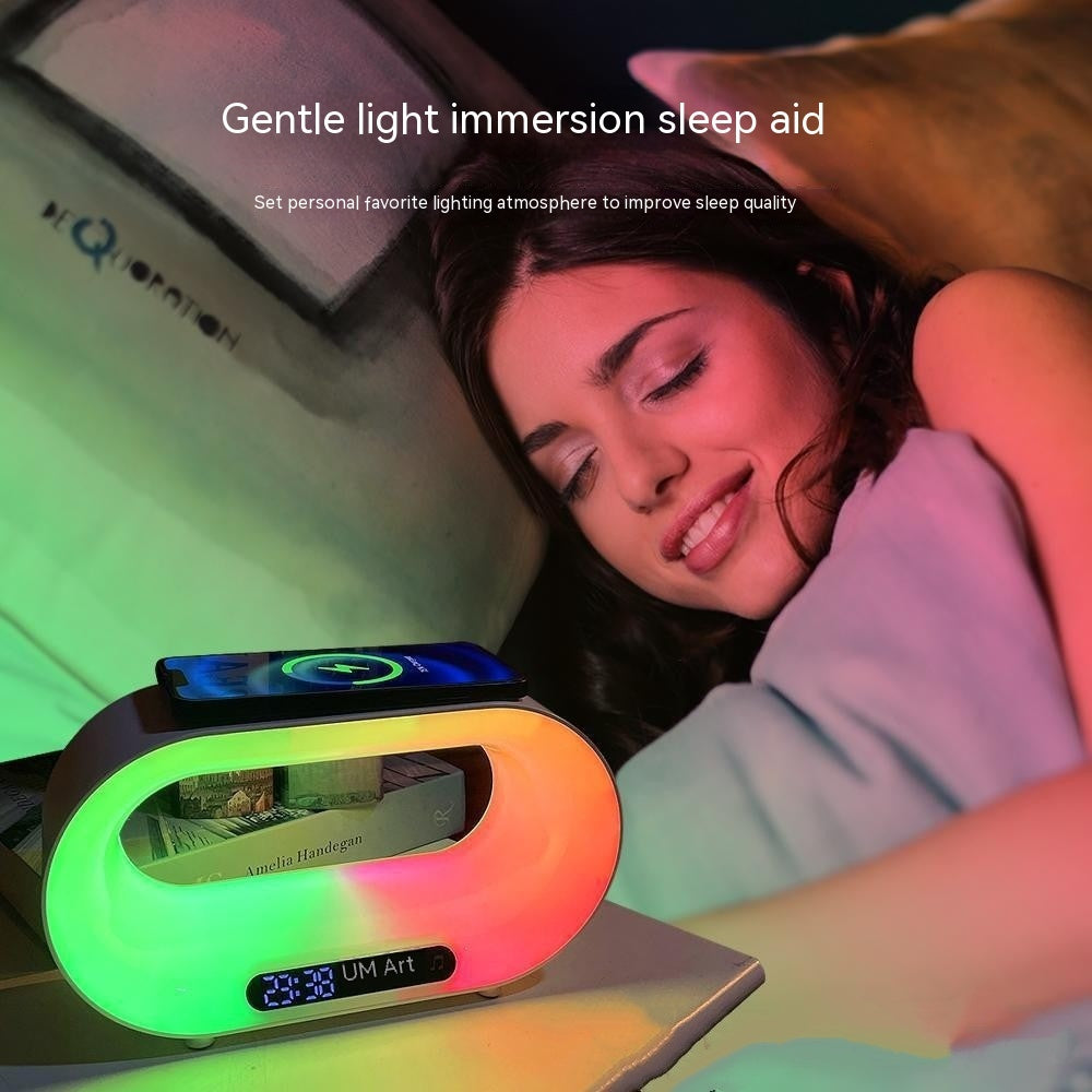 Smart 3-in-1 LED Night Light with Wireless Charger & Alarm Clock