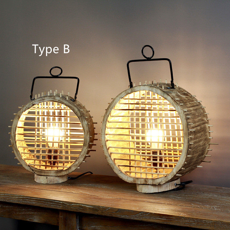 Handmade Wooden Decorative Lamp
