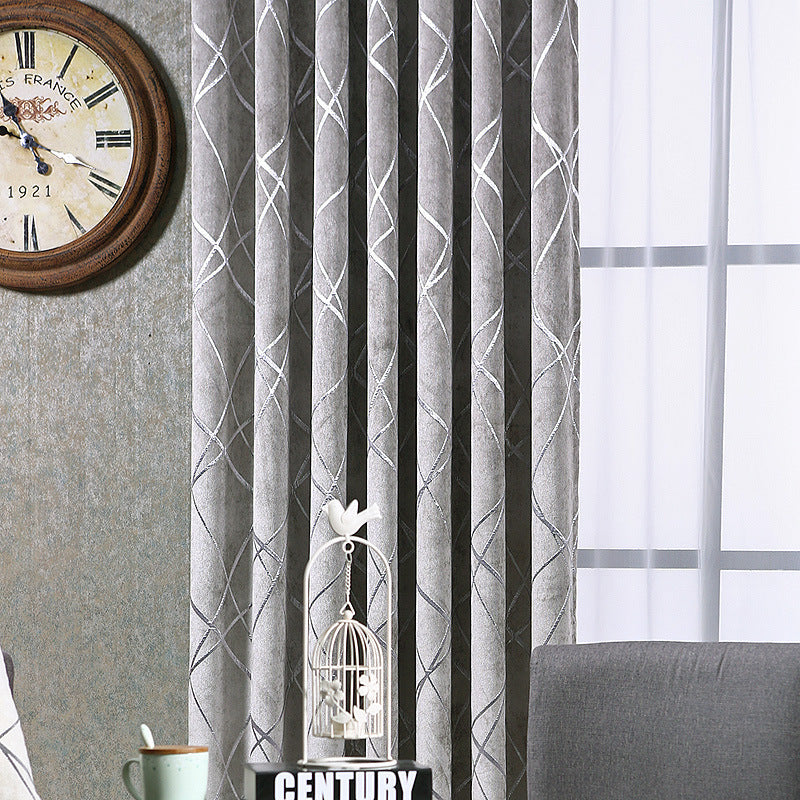 Solid Color Chenille Blackout Curtains