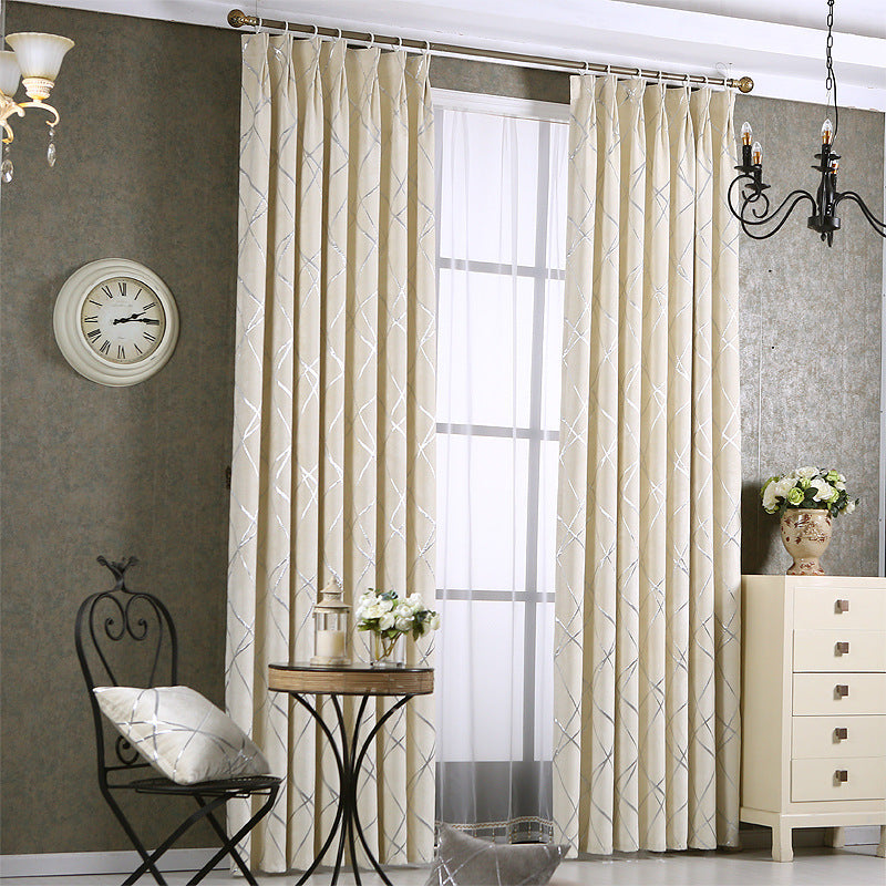 Solid Color Chenille Blackout Curtains