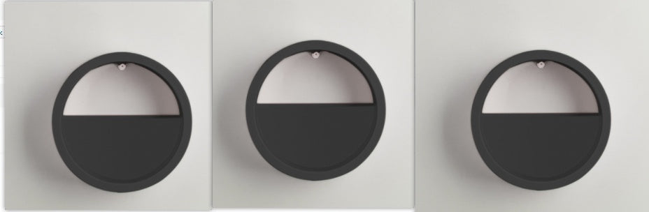 Round Iron Wall Vase with Glass Planter