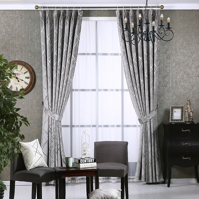 Solid Color Chenille Blackout Curtains