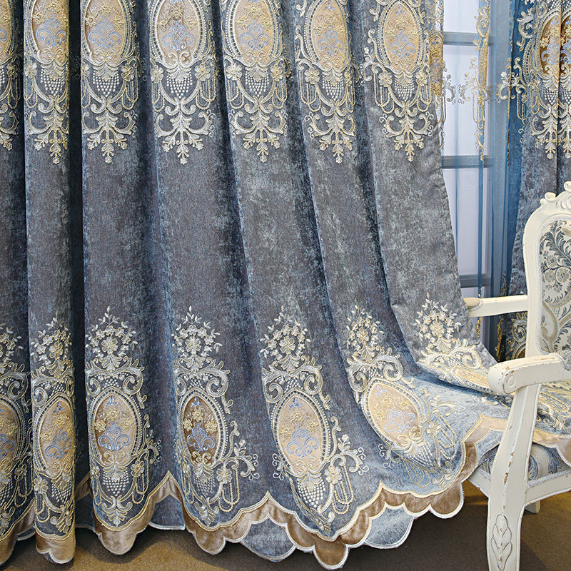 Elegant Blackout Curtains with Sheer Layer